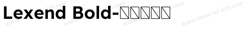 Lexend Bold字体转换